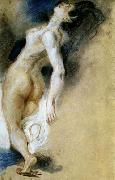 Eugene Delacroix Female Nude, Killed from Behind Spain oil painting artist